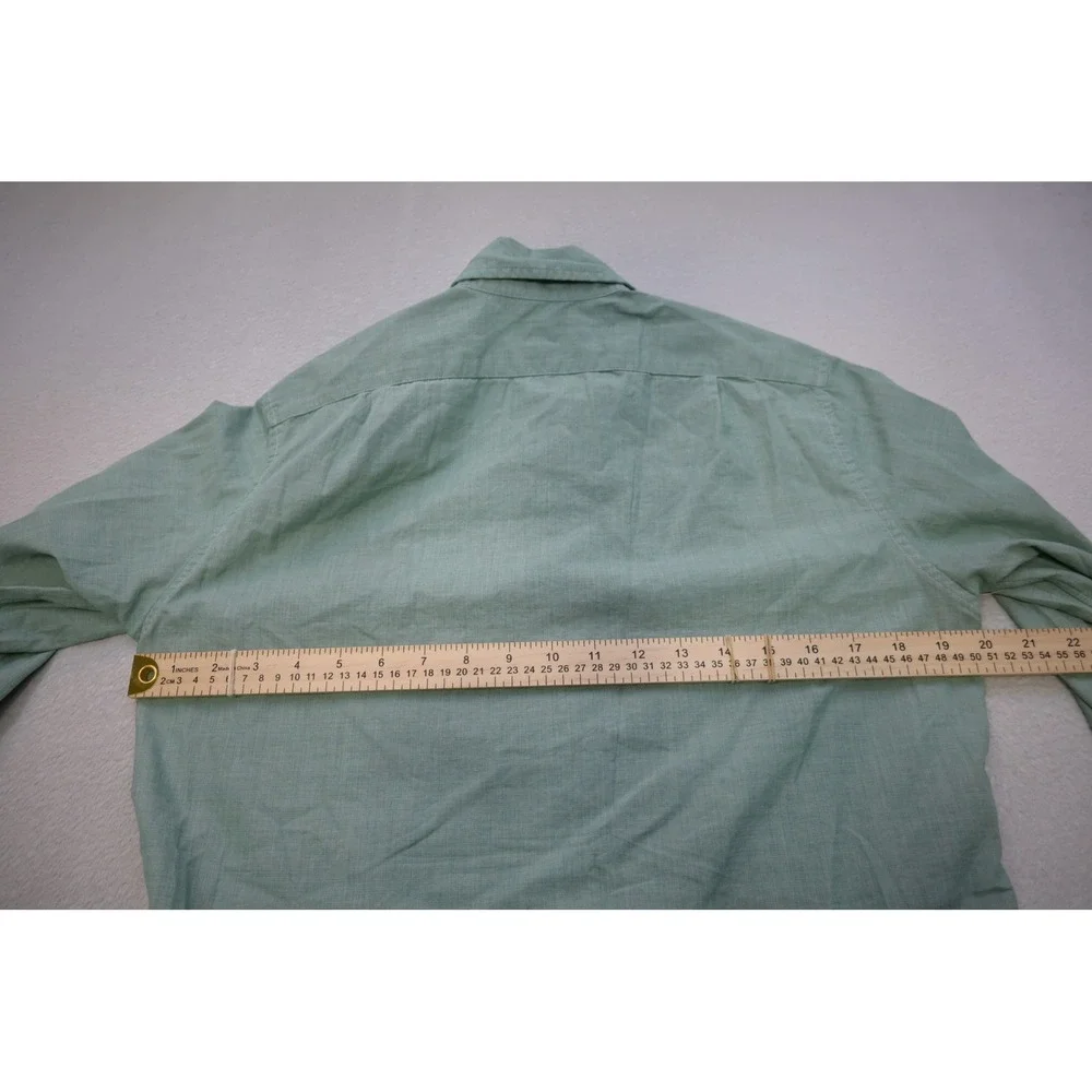 J.Crew Button Down Dress Shirt Mens‎ Small Mint Green Slim Fit Long Sleeve EUC